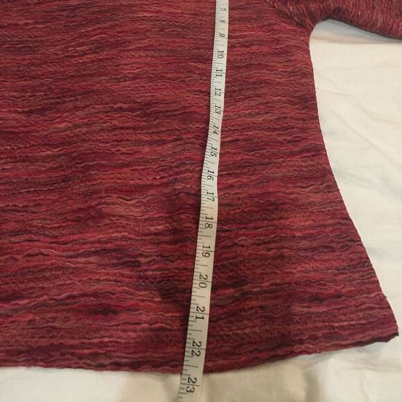 J Jill Stretch Crinkly Top in Fuchsia, Rust, Sz S - Picture 6 of 7